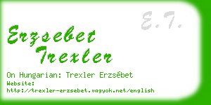 erzsebet trexler business card