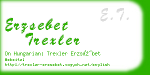 erzsebet trexler business card